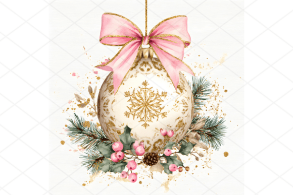 23 Pink Christmas Ornaments: Illustrations for Branding