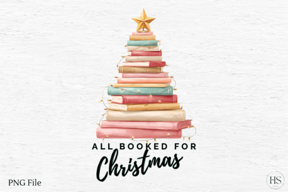 All Booked for Christmas PNG: Illustrations