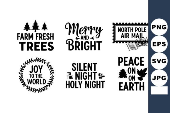 Christmas Holiday Greeting Labels Illustrations Review