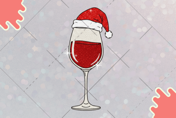 Christmas Wine Glass PNG: Festive Illustrations