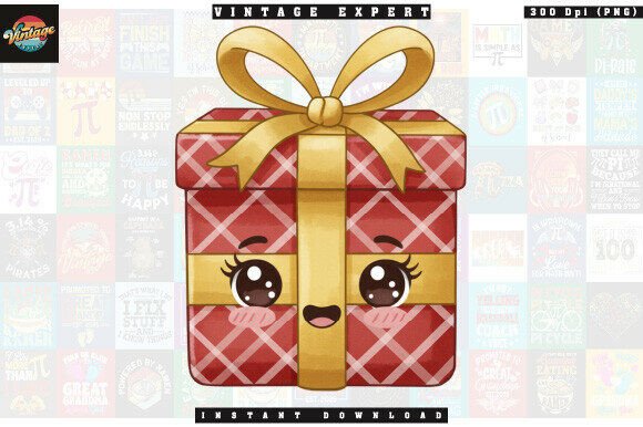 Cute Holiday Box Clipart: Festive Illustrations