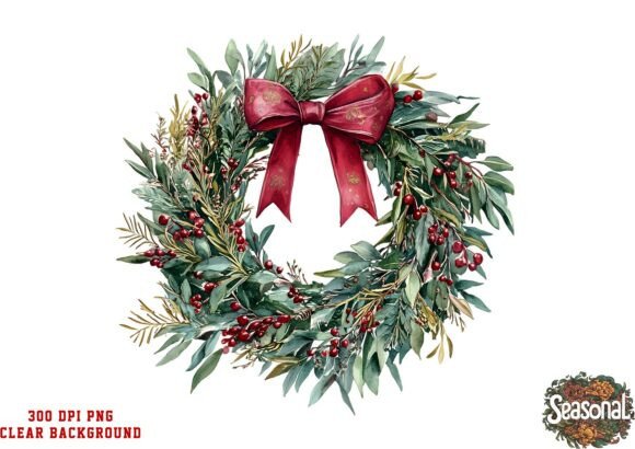 Festive Green Christmas Wreath PNG: Brand Review