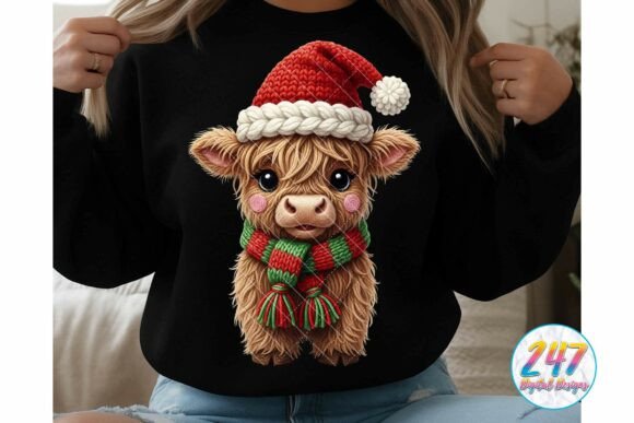 Highland Cow Crochet Christmas Yarn PNG Review