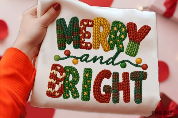 Latch Hook Yarn Faux Christmas PNG for Illustrations