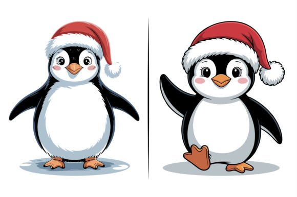 Penguin Christmas Animals Vector Clipart Review