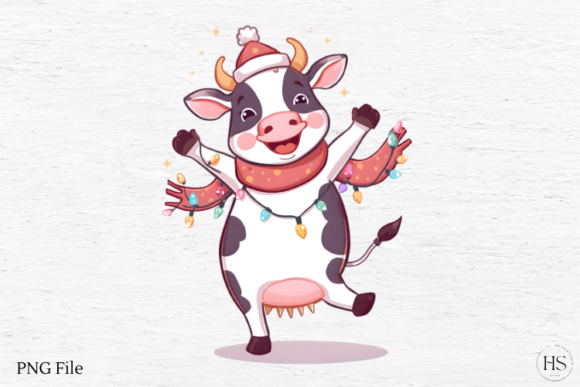 Review: Christmas Dancing Cow PNG for Illustrations