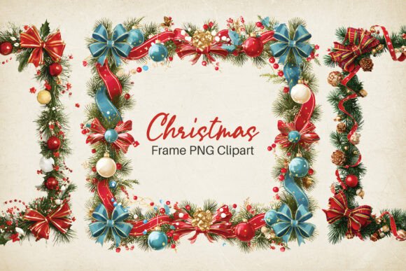 Review: Christmas Frame PNG Clipart Set for Illustrations