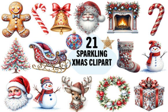 Review: Sparkling Christmas Clipart Bundle Illustrations