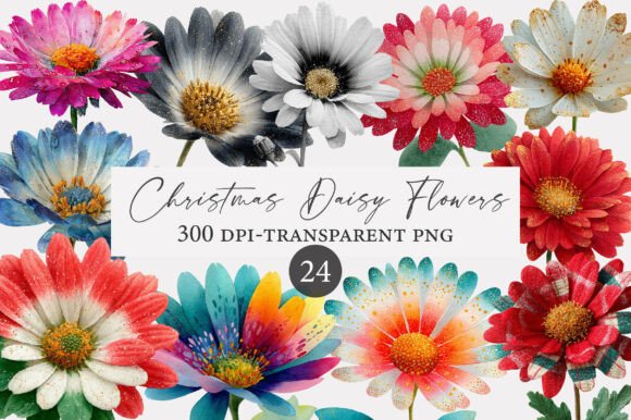 Reviewing Christmas Daisy Flowers Clipart for Embroidery