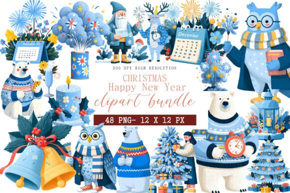 Reviewing Christmas Happy New Year Clipart for Embroidery