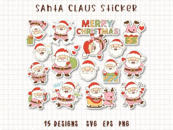 Reviewing Santa Claus Sticker Clipart for Embroidery