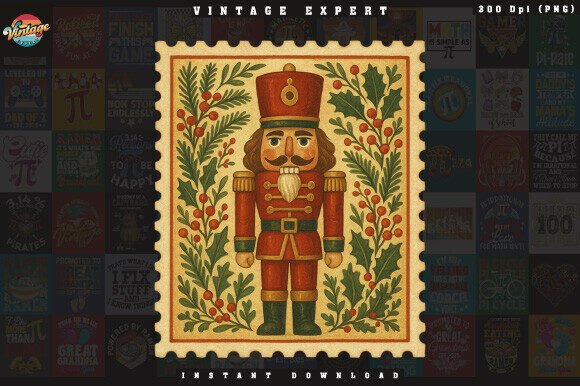 Reviewing the Nutcracker Christmas Postage Stamp PNG for Embroidery