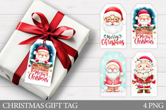 Santa Claus Gift Tag: Premium Illustrations