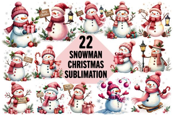 Snowman Christmas Sublimation Bundle: Illustrations Review