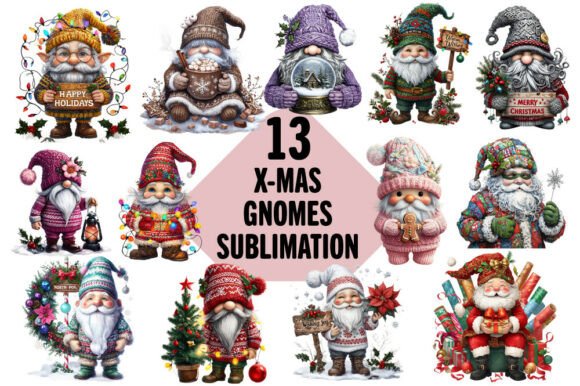 Vintage Sunset Christmas Gnomes: Illustrations Review