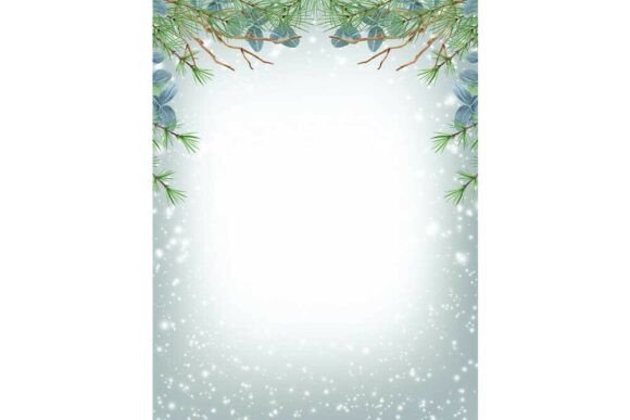 Winter Background Christmas Frame Branch Illustrations